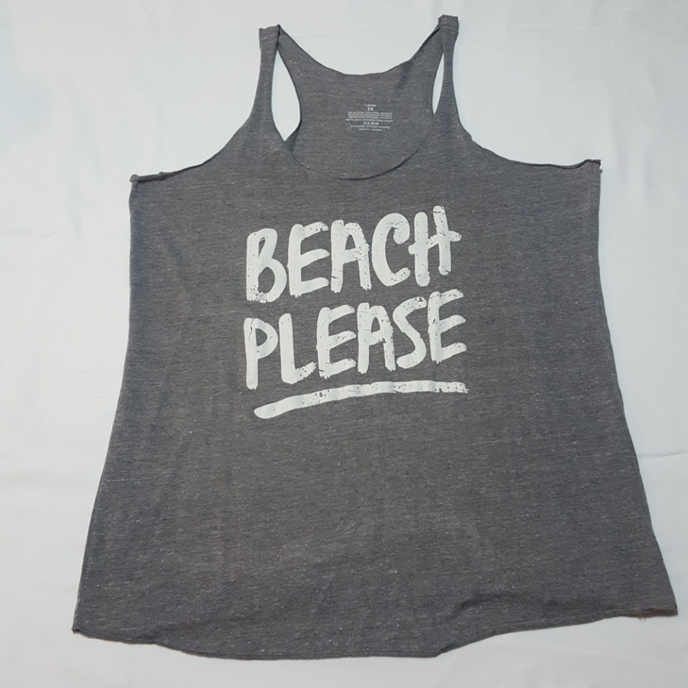 Beach please tank top.